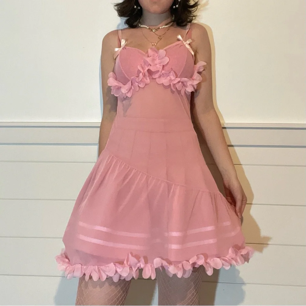 Fairycore flower petal slip dress - Picture 7 of 11
